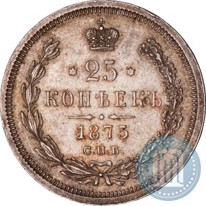 Picture 25 kopecks 1875 year СПБ-НІ 