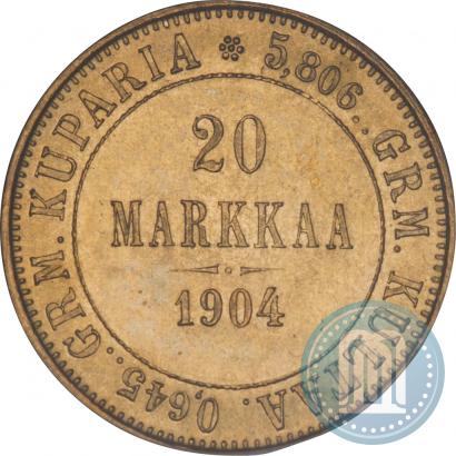 Picture 20 markkaa 1904 year L 