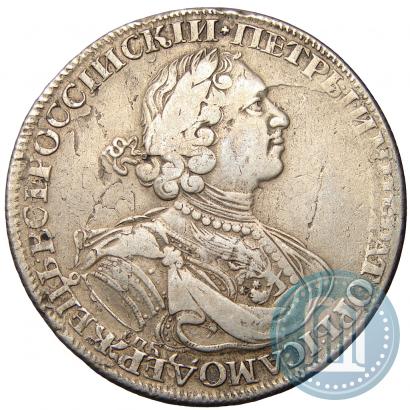 Фото 1 рубль 1724 года СПБ "Солнечный, в латах"