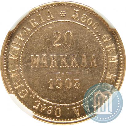Picture 20 markkaa 1903 year L 