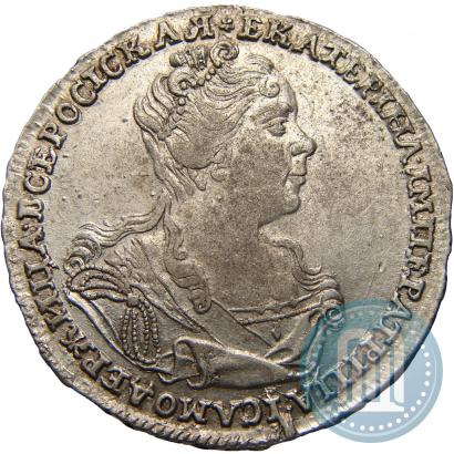 Фото Полтина 1727 года  "Московский тип, портрет вправо"
