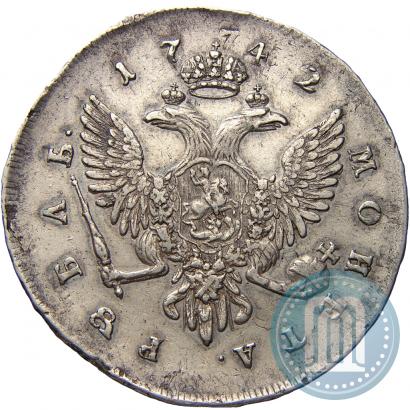 Фото 1 рубль 1742 года СПБ 
