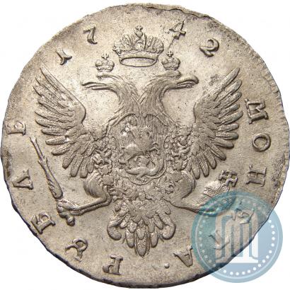 Фото 1 рубль 1742 года ММД 