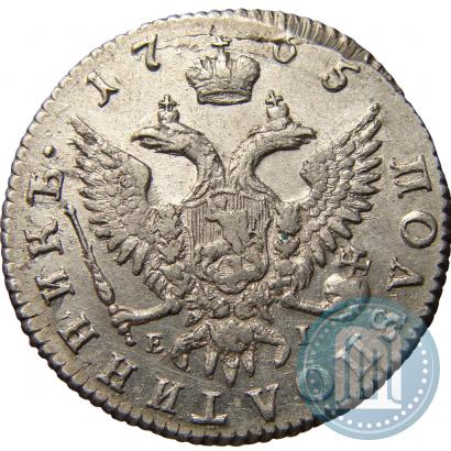 Фото Полуполтинник 1765 года ММД-EI-Т.I. 