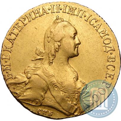 Фото 10 рублей 1766 года СПБ 