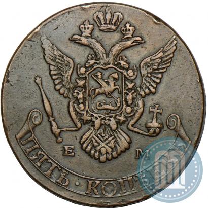 Picture 5 kopecks 1787 year ЕМ 