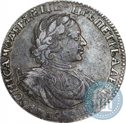 Фото 1 рубль 1719 года OK "Портрет в латах"