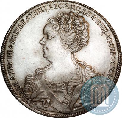 Picture 1 rouble 1725 year СПБ "Petersburg type, portrait turned to the left"