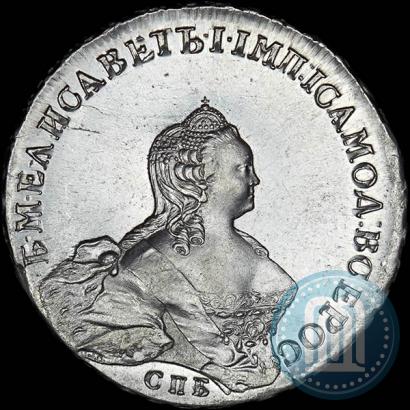 Picture 1 rouble 1754 year СПБ-IМ "Portrait by Benjamin Scott"