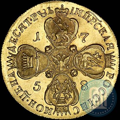 Picture 10 roubles 1758 year СПБ 