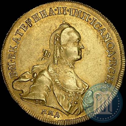 Фото 10 рублей 1762 года ММД 