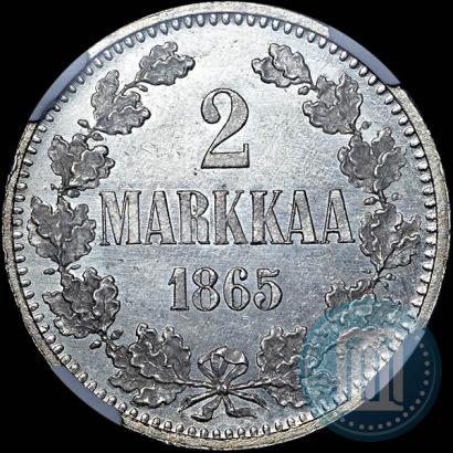 Picture 2 markkaa 1865 year S 