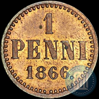 Фото 1 пенни 1866 года  