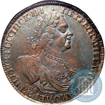 Picture 1 rouble 1724 year СПБ "Sun rouble, portrait in armour"