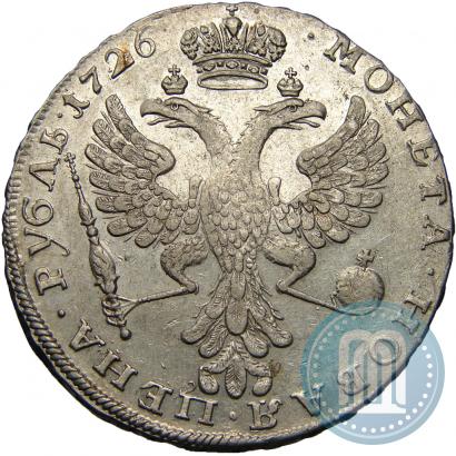 Picture 1 rouble 1726 year  "Moscow type, portrait turned to the left"
