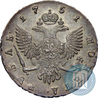 Фото 1 рубль 1751 года СПБ 