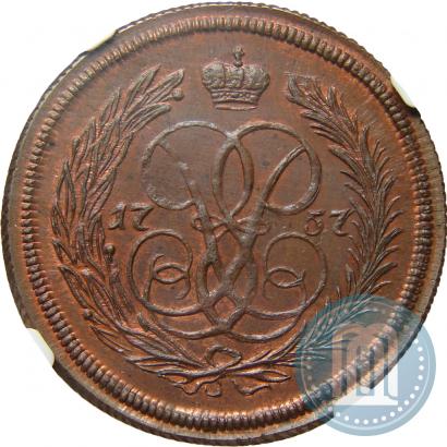 Фото 1 копейка 1757 года  