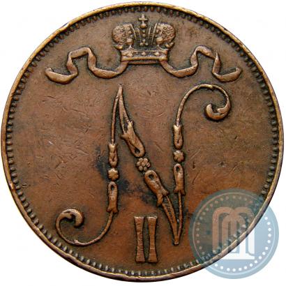 Picture 5 pennia 1910 year  