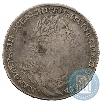 Фото 1 рубль 1724 года  "Портрет в античных доспехах"