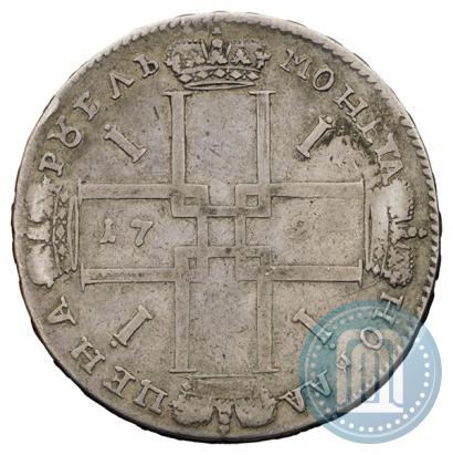 Фото 1 рубль 1724 года  "Портрет в античных доспехах"