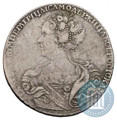 Фото 1 рубль 1725 года СПБ "Петербургский тип, портрет влево"