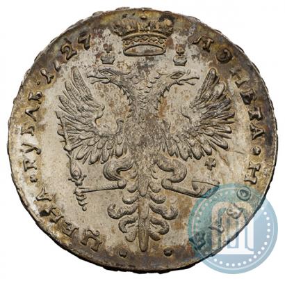Фото 1 рубль 1727 года  "Московский тип, портрет вправо"