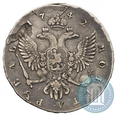 Фото 1 рубль 1742 года СПБ 