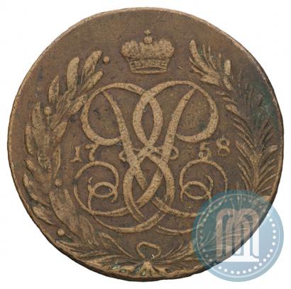 Picture 5 kopecks 1758 year  