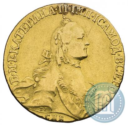 Фото 10 рублей 1764 года СПБ 