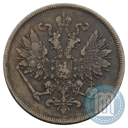 Picture 2 kopecks 1863 year ВМ 