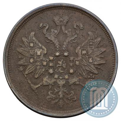 Picture 2 kopecks 1866 year ЕМ 