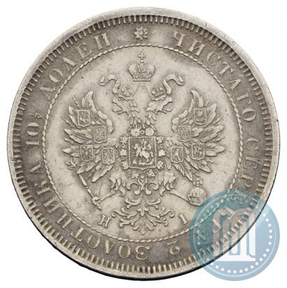 Фото Полтина 1877 года СПБ-HI 