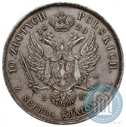 Picture 10 złotych 1820 year IB 