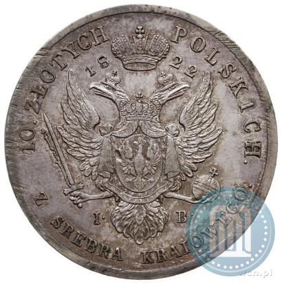 Picture 10 złotych 1822 year IB 
