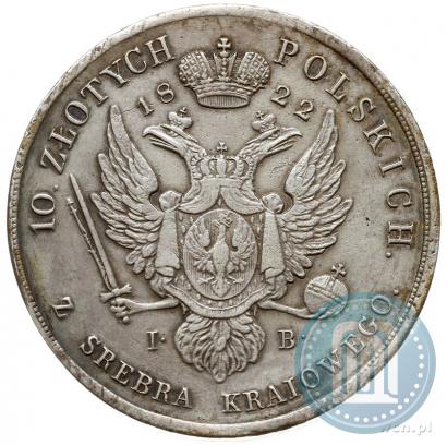 Picture 10 złotych 1822 year IB 