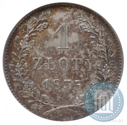Picture 1 złoty 1835 year  "Free city of Kraków"