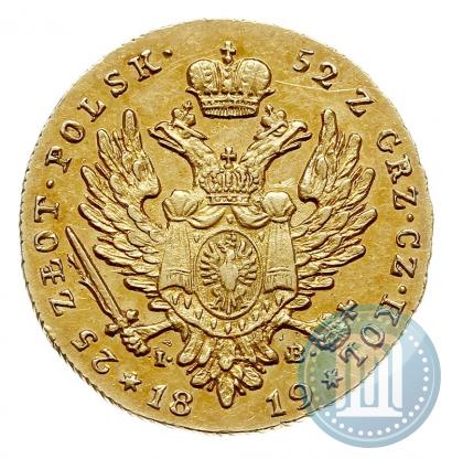 Picture 25 złotych 1819 year IB 