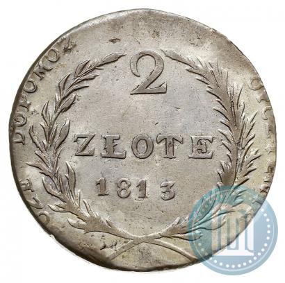 Фото 2 злотых 1813 года  