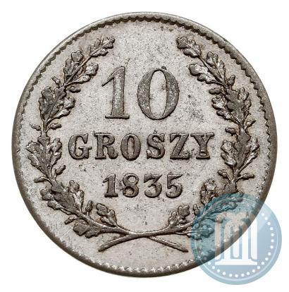 Фото 10 грошей 1835 года  "Свободный город Краков"