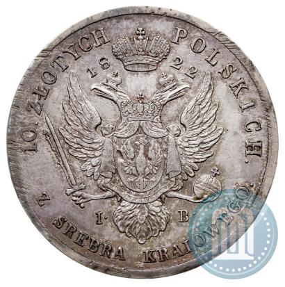 Picture 10 złotych 1822 year IB 