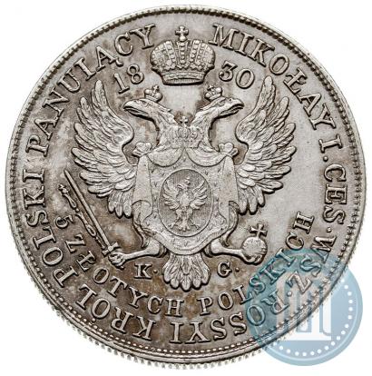 Picture 5 złotych 1830 year KG 
