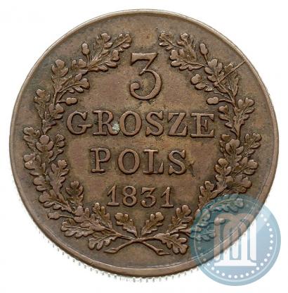 Picture 3 grosze 1831 year KG "Polish uprising"