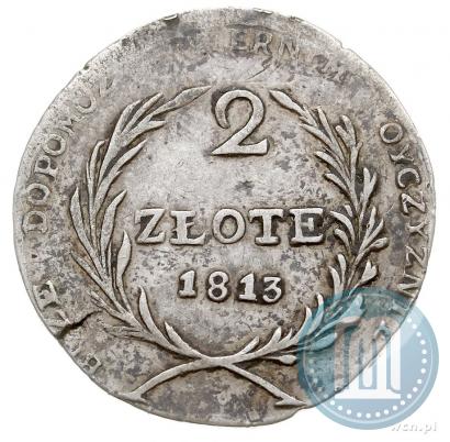 Фото 2 злотых 1813 года  