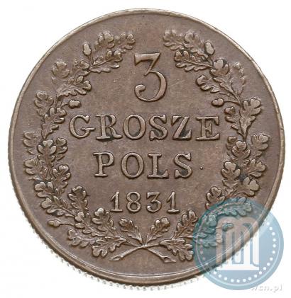Picture 3 grosze 1831 year KG "Polish uprising"