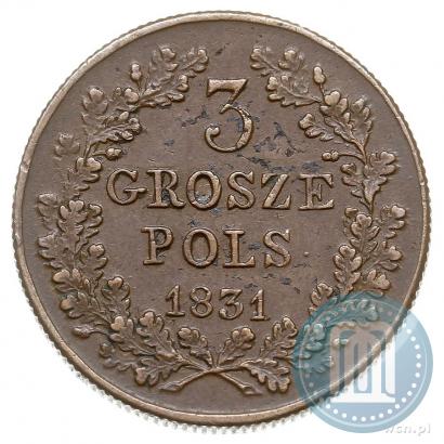 Picture 3 grosze 1831 year KG "Polish uprising"