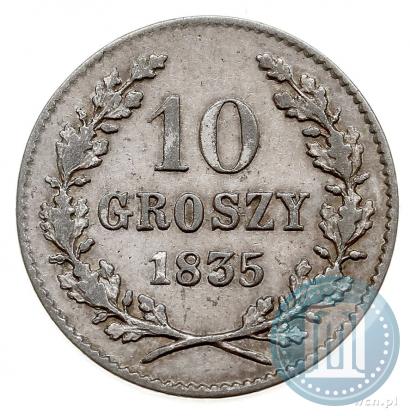 Фото 10 грошей 1835 года  "Свободный город Краков"