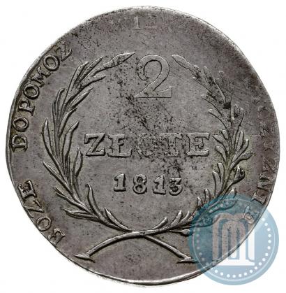 Фото 2 злотых 1813 года  