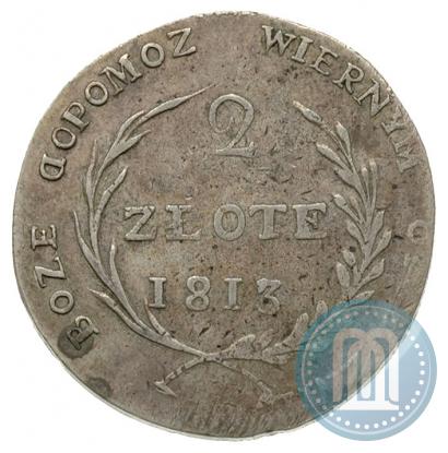 Фото 2 злотых 1813 года  