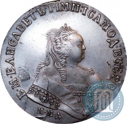 Фото 1 рубль 1752 года ММД-Е 