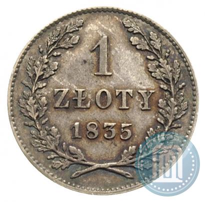 Picture 1 złoty 1835 year  "Free city of Kraków"